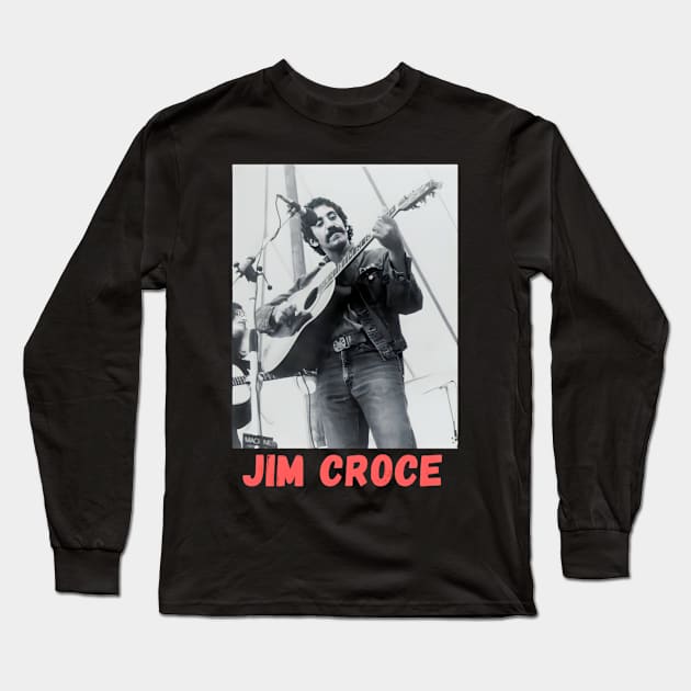 Jim croce vintage Long Sleeve T-Shirt by Zby'p